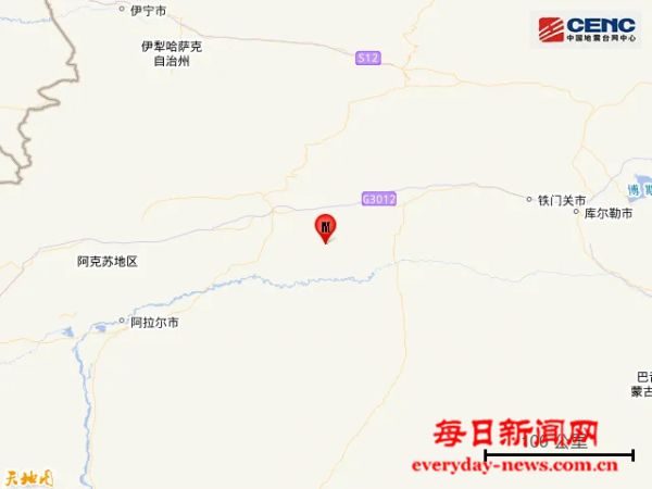 新疆阿克苏地区库车市发生3.7级地震，震